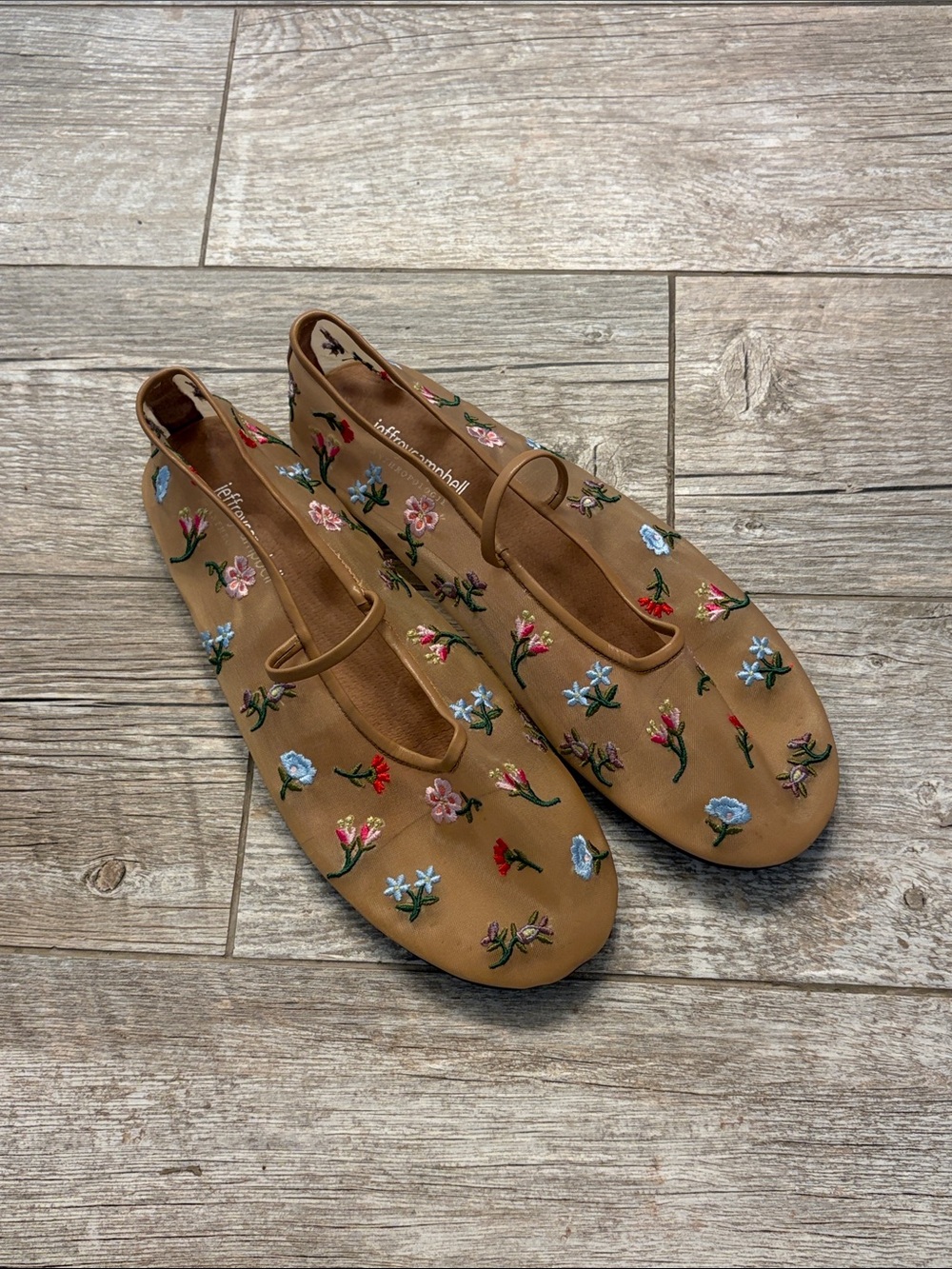 Jeffrey Campbell for Anthropologie floral embroidered mesh ballet flats 9.5 (9)